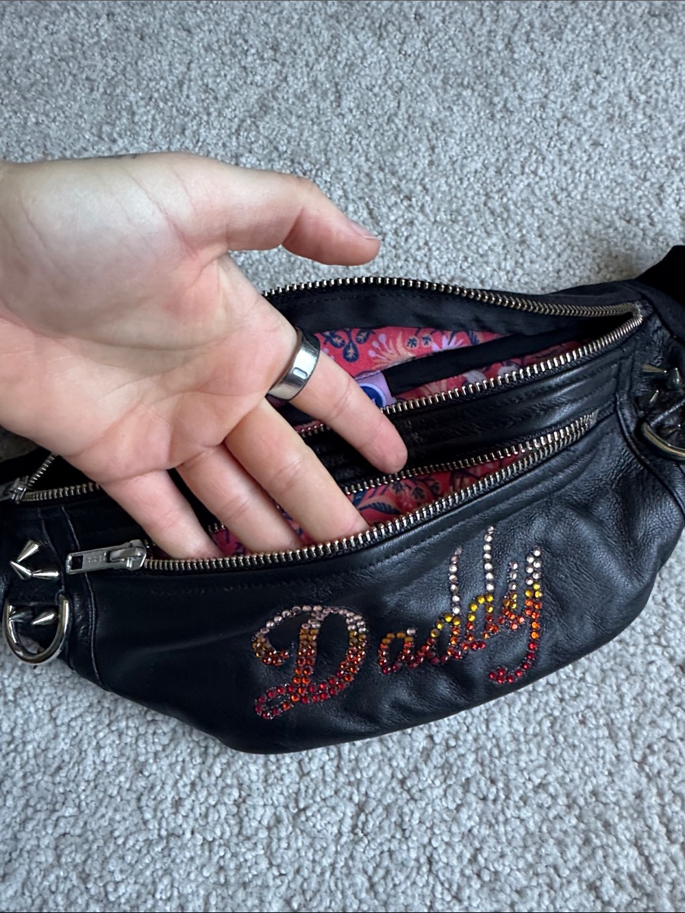 Leather Daddy Rhinestone Fanny-Pack - Picture 5 of 11